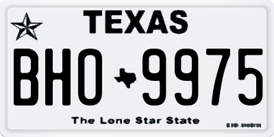 TX license plate BHO9975