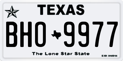 TX license plate BHO9977