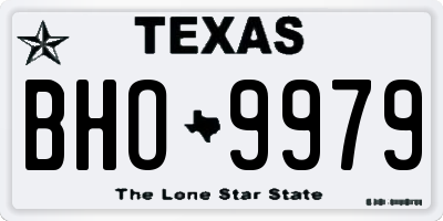 TX license plate BHO9979