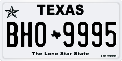 TX license plate BHO9995