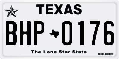 TX license plate BHP0176
