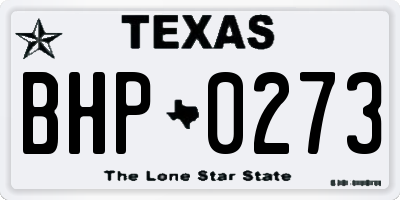 TX license plate BHP0273
