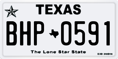 TX license plate BHP0591