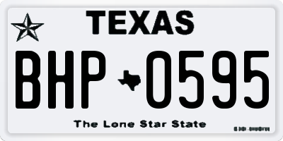TX license plate BHP0595