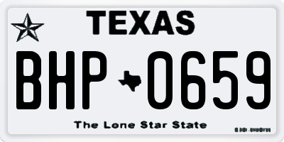 TX license plate BHP0659