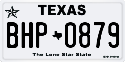TX license plate BHP0879