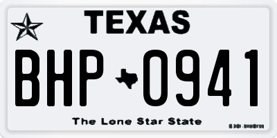 TX license plate BHP0941
