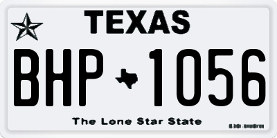 TX license plate BHP1056