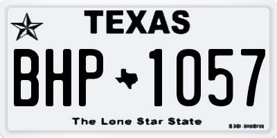TX license plate BHP1057