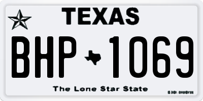 TX license plate BHP1069