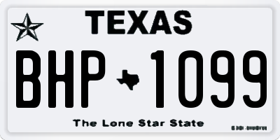 TX license plate BHP1099