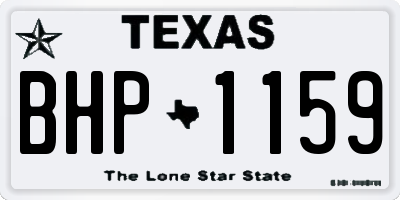 TX license plate BHP1159