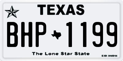 TX license plate BHP1199