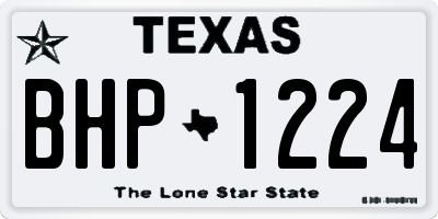 TX license plate BHP1224