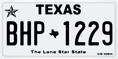 TX license plate BHP1229