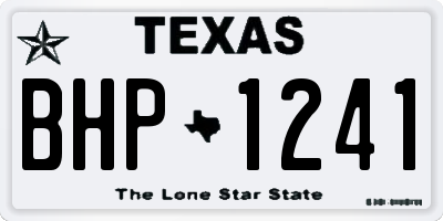 TX license plate BHP1241