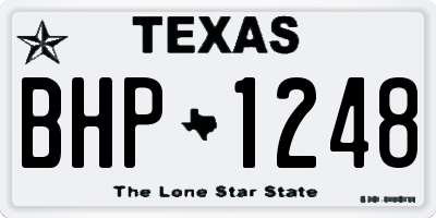 TX license plate BHP1248