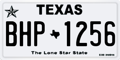 TX license plate BHP1256