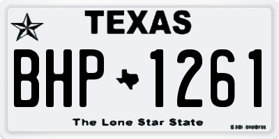 TX license plate BHP1261