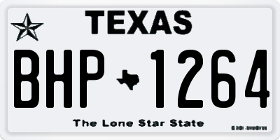 TX license plate BHP1264