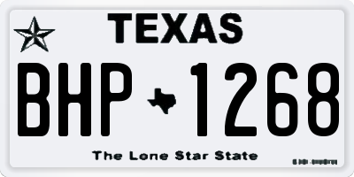 TX license plate BHP1268