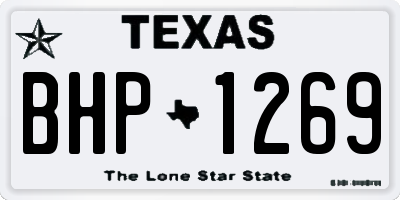 TX license plate BHP1269