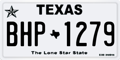 TX license plate BHP1279