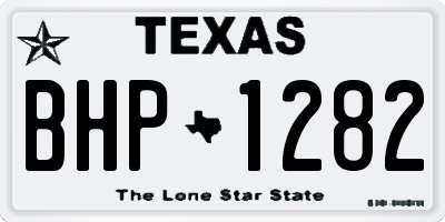 TX license plate BHP1282