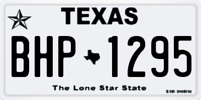 TX license plate BHP1295