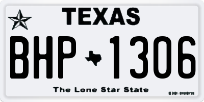 TX license plate BHP1306