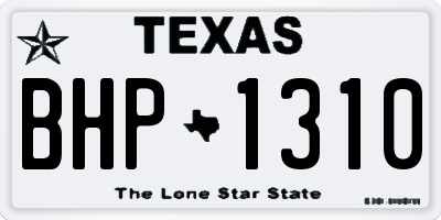 TX license plate BHP1310