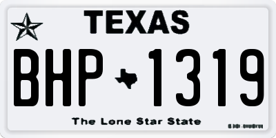 TX license plate BHP1319