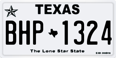 TX license plate BHP1324