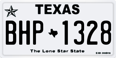 TX license plate BHP1328
