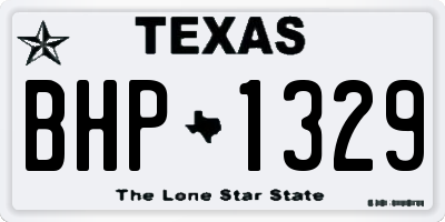 TX license plate BHP1329