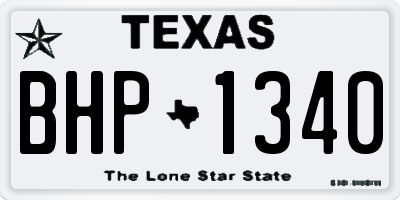 TX license plate BHP1340