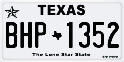 TX license plate BHP1352
