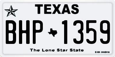 TX license plate BHP1359