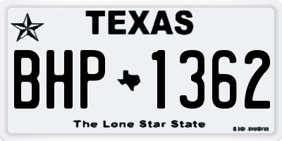 TX license plate BHP1362