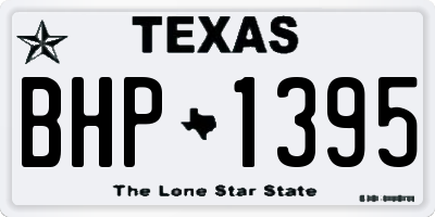 TX license plate BHP1395