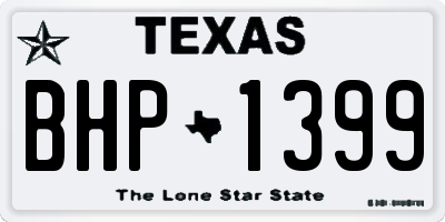TX license plate BHP1399