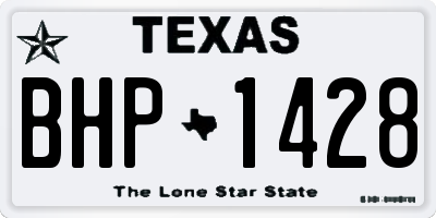 TX license plate BHP1428