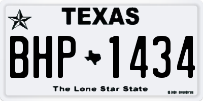 TX license plate BHP1434