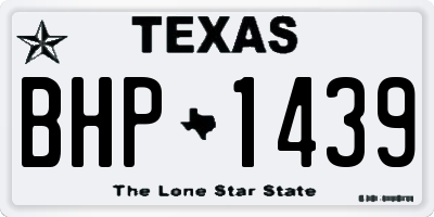TX license plate BHP1439