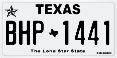 TX license plate BHP1441