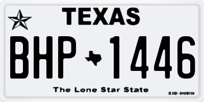 TX license plate BHP1446