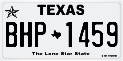 TX license plate BHP1459