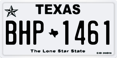 TX license plate BHP1461