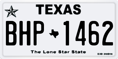 TX license plate BHP1462