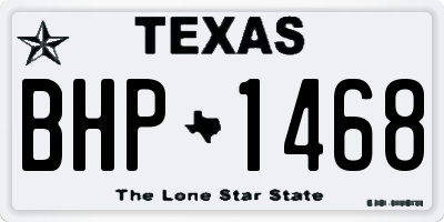 TX license plate BHP1468